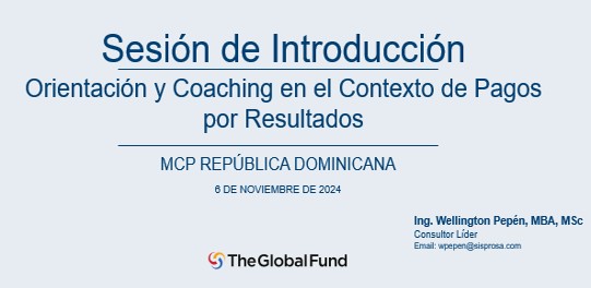 MCP-RD: Orientación y Coaching en Pagos por Resultados