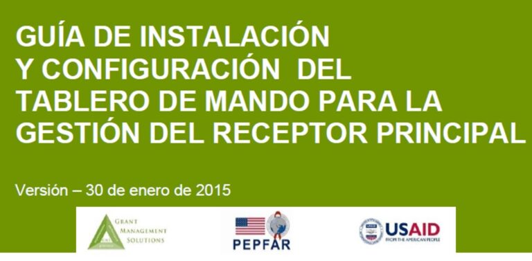 Piloto del Tablero de Mando para la Gestión del Receptor Principal